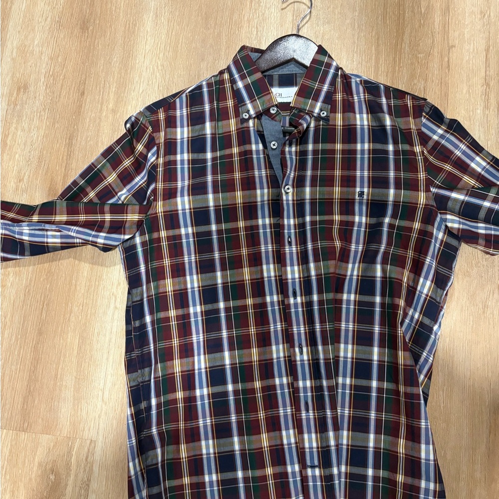 Men's Carolina Herrera  Plaid Shirt